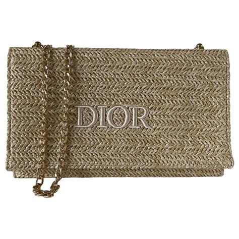 pochette raphia dior|Pochette à rabat 30 Montaigne Avenue Raphia Cannage beige.